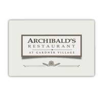 GIFT CARDS Archibald's Restaurant Gift Cards 